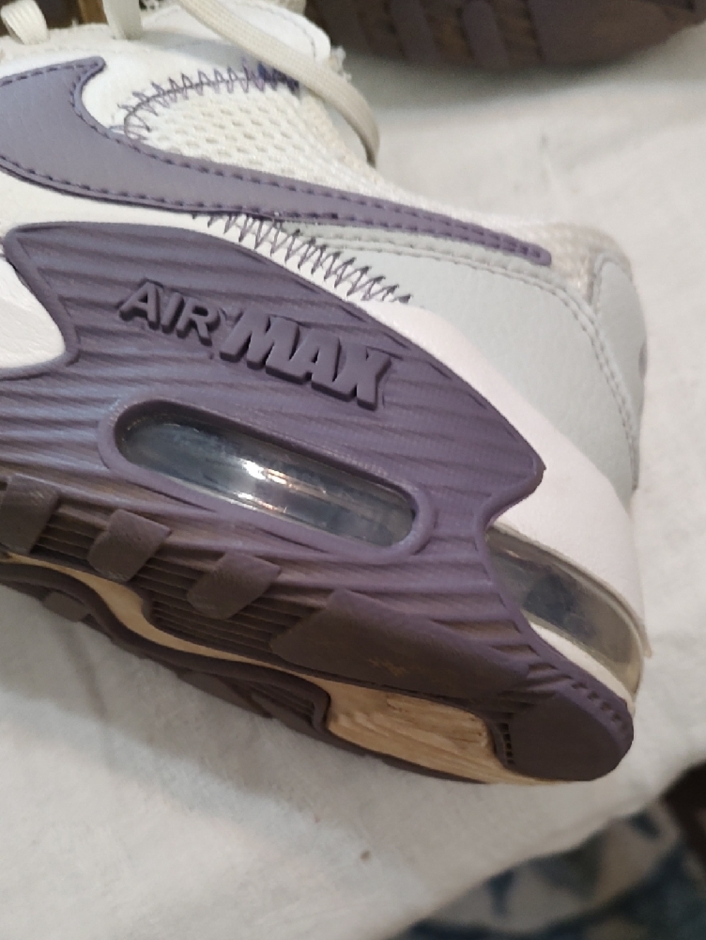 Nike Air Max White and Purple Air Max Sneakers - Picture 6 of 8